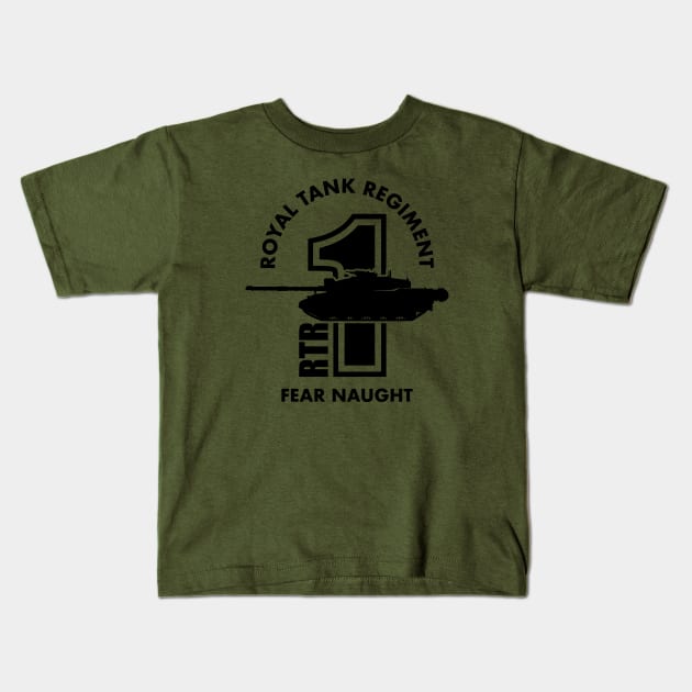 1st Royal Tank Regiment Kids T-Shirt by Firemission45
